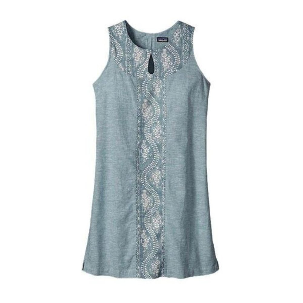 Patagonia Island Hemp Shift Dress Blue sz 4